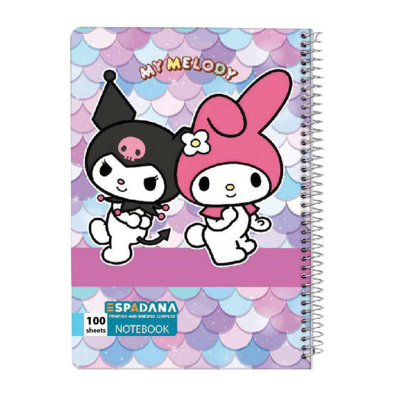 دفتر مشق 100 برگ اسپادانا مدل کرومی کد 1076789 مجموعه 4 عددی