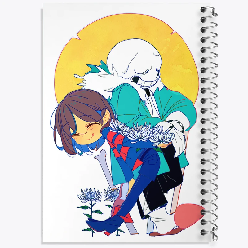 دفتر شطرنجی 50 برگ خندالو مدل بازی آندرتیل (Undertale) کد 31814