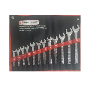 آچار یکسر تخت و یکسر رینگی سلپرو مدل 781512 مجموعه 12 عددی