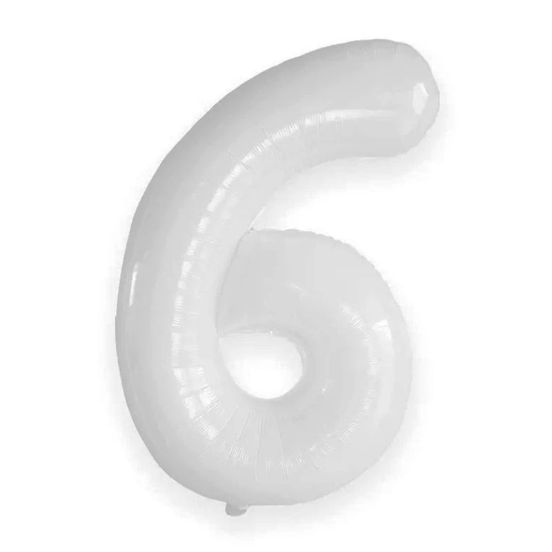 بادکنک فویلی لاکی بالونز طرح عدد 6 کد 1284