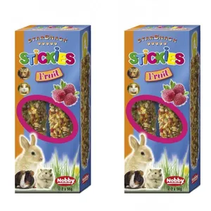 غذای تشویقی جوندگان نوبی مدل Stickies Fruit بسته 4 عددی