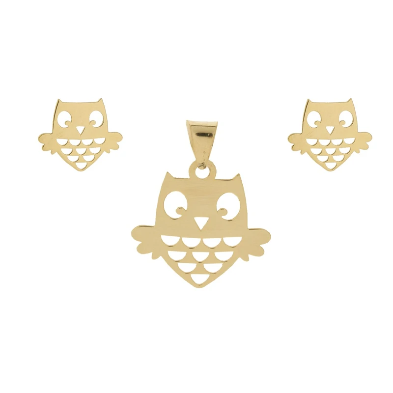 نیم ست طلا 18 عیار دخترانه مایا ماهک مدل ms0152