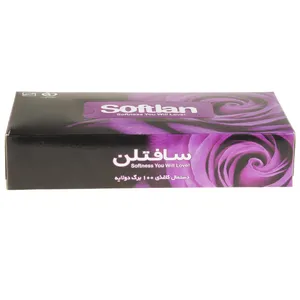 دستمال کاغذی 100 برگ سافتلن مدل Violet