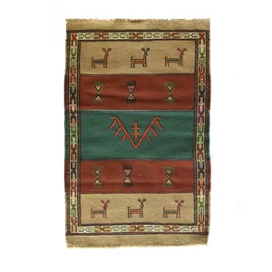 گلیم دستبافت قوچان سرزمین فرش کد 3001-2