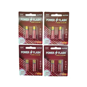 باتری نیم قلمی پاورفلش مدل سوپر آلکالاین بسته ۸عددی 