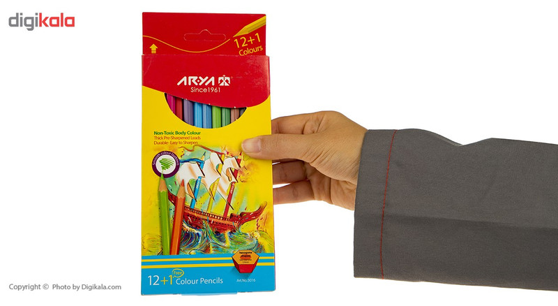 مداد رنگی 12 +1 رنگ آریا مدل 3016