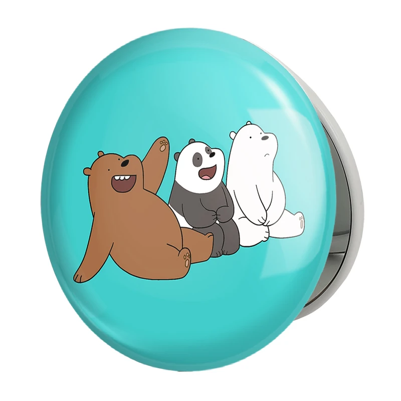 آینه جیبی خندالو طرح سه خرس کله پوک مدل تاشو کد 10601 