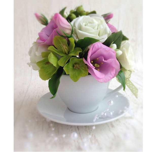 سیلیکون قالب گیری به گز مدل گل ختمی مجموعه 6عددی