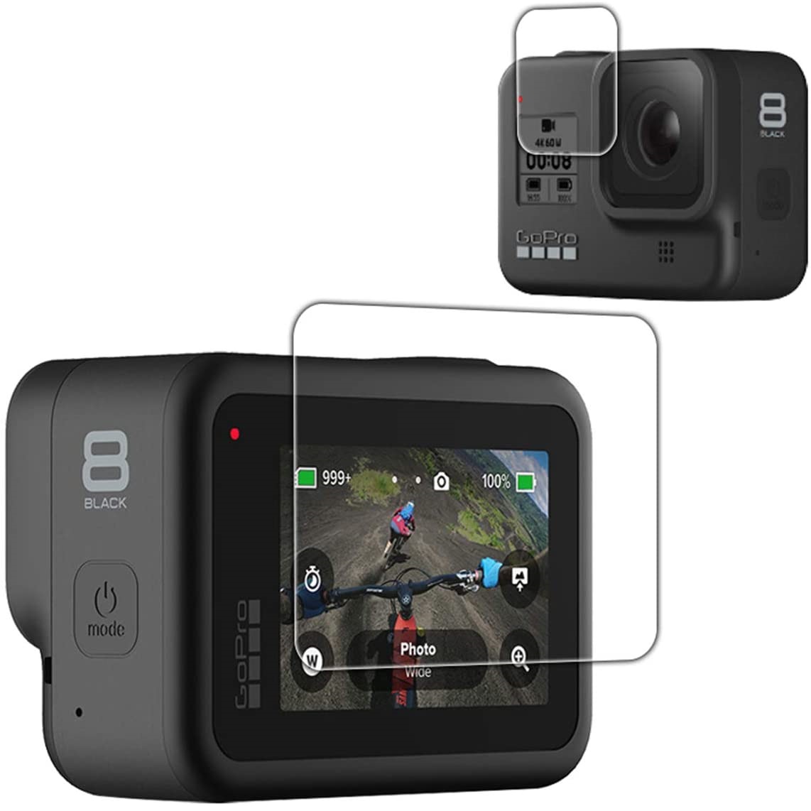 محافظ صفحه نمایش و لنز مدل GP8 مناسب برای دوربین های ورزشی گوپرو Hero 8 