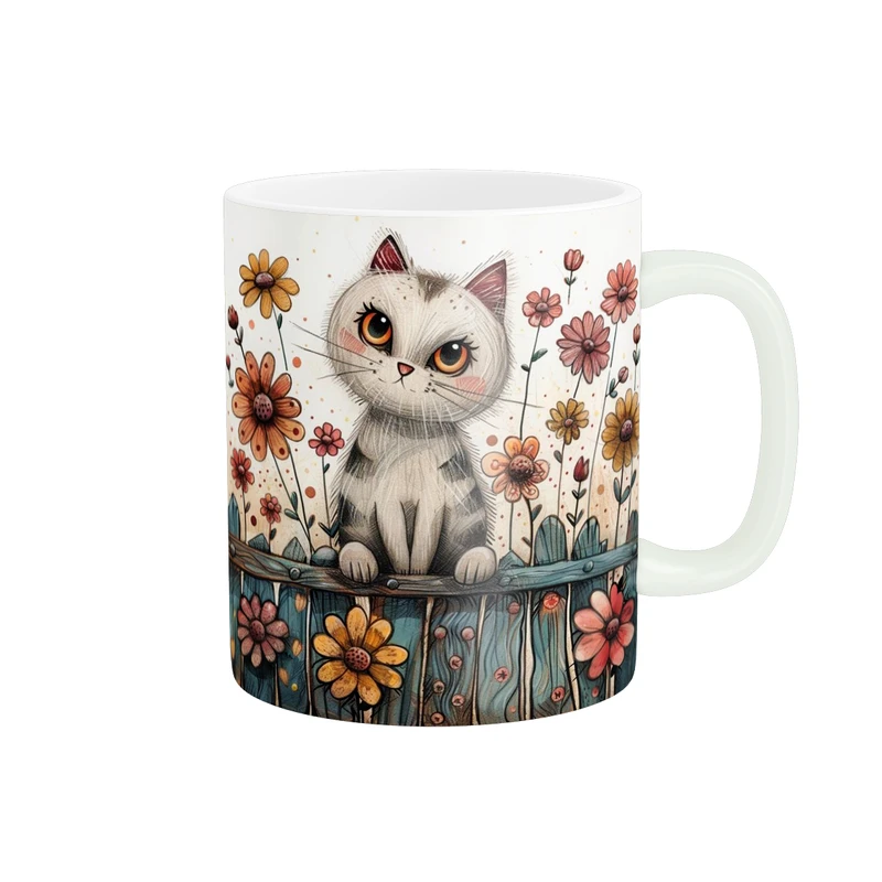 ماگ پاد آفرین طرح گربه بامزه کد 5147