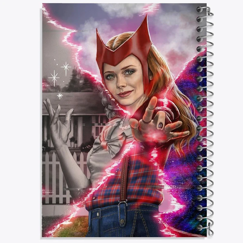 دفتر ژورنال نویسی 50 برگ خندالو مدل نقطه ای طرح اسکارلت ویچ مارول Marvel کد 19394