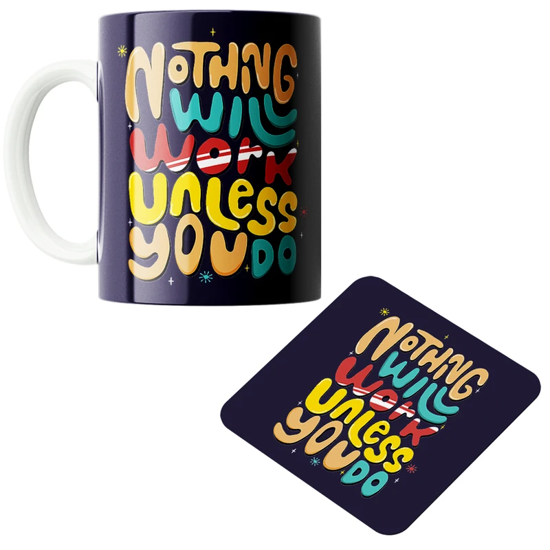 ماگ طرح امید کد DKC384 به همراه زیر لیوانی