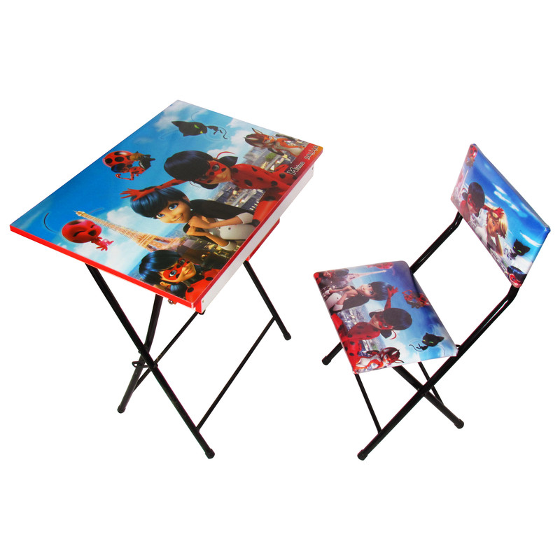 ست میز تحریر و صندلی میزیمو مدل دخترکفشدوزکی کد 36