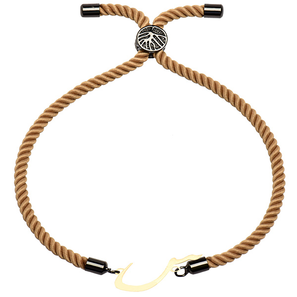 دستبند طلا 18 عیار دخترانه کرابو طرح حرف س مدل Krd1514