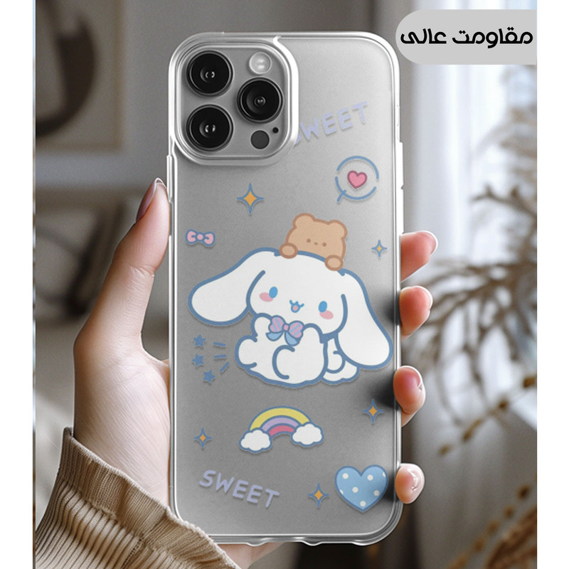 کاور یوریل مدل Clear کد 24 طرح خرگوش بامزه مناسب برای گوشی موبایل سامسونگ Galaxy A52 / A52s
