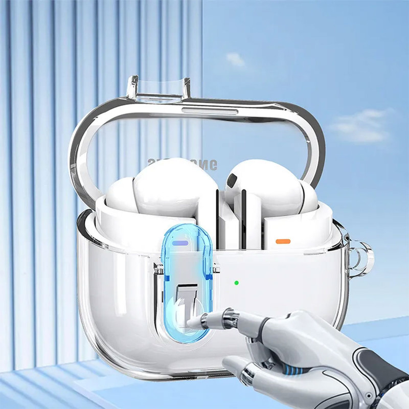 کاور انتک مدل Clear Protective مناسب برای کیس هدفون بی سیم سامسونگ Galaxy Buds 3 / 3 Pro به همراه آویز