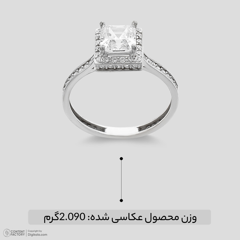 انگشتر طلا 18 عیار زنانه گالری طلا و جواهر هانی مدل em28 - 2