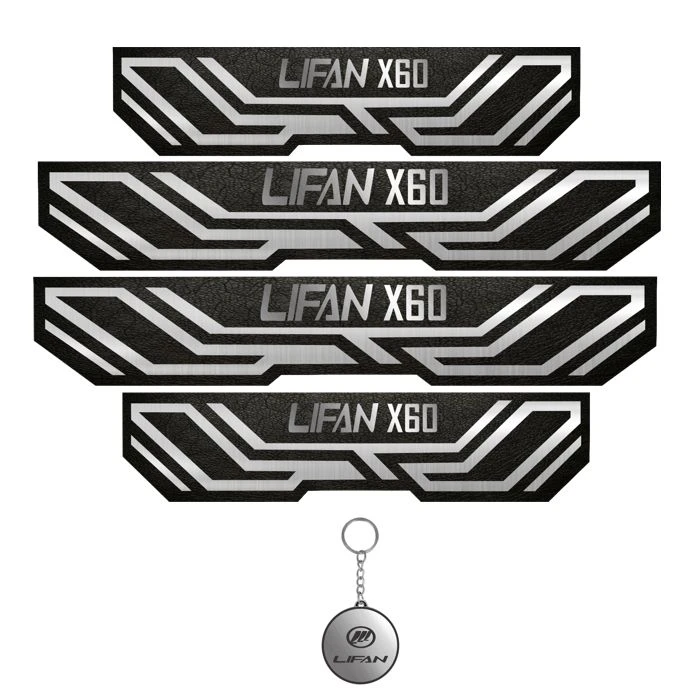 برچسب پارکابی خودرو مهدیار کد PKA 2070 مناسب برای لیفان X60 مجموعه 4 عددی به همراه جاکلیدی