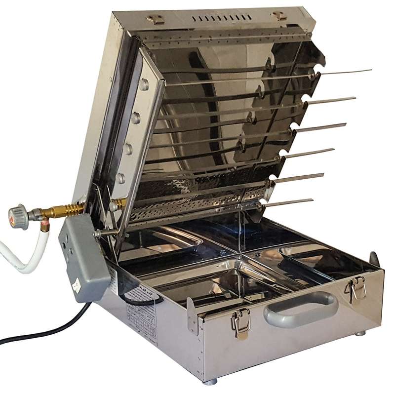 کباب پز گازی بدون دود 6 سیخ دادلیسان مدل هدیه