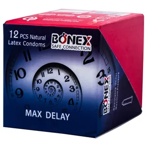 کاندوم بونکس مدل maxdelay بسته 12 عددی