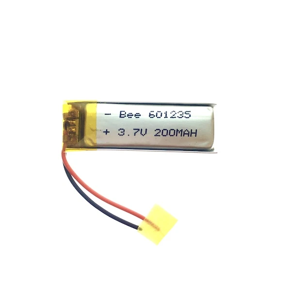 باتری لیتیوم پلیمر مدل 601235 با ظرفیت 200 میلی آمپر ساعت