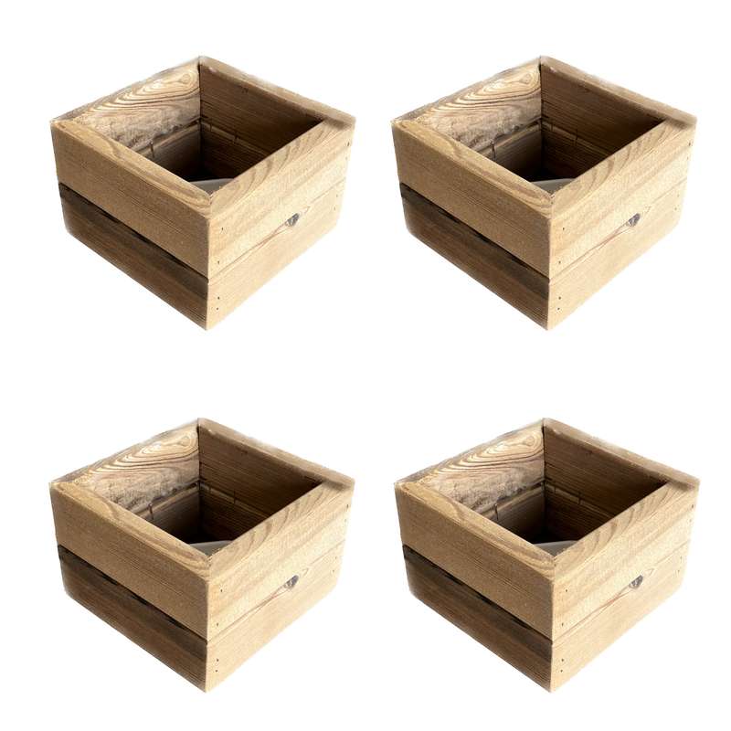 کاور گلدان مدل چوبی کد 1313r2 مجموعه 4 عددی