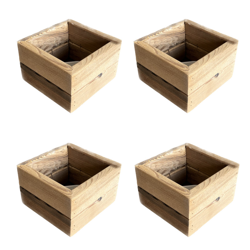 کاور گلدان مدل چوبی کد 1313r2 مجموعه 4 عددی