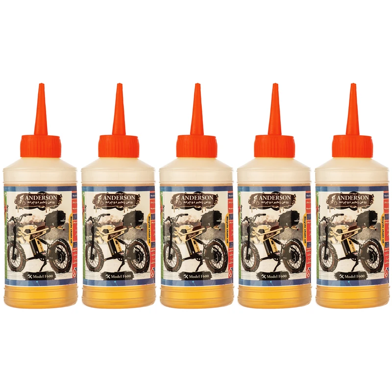 روغن زنجیر دوچرخه اندرسون مدل F600 حجم 80 میلی لیتر بسته 5 عددی