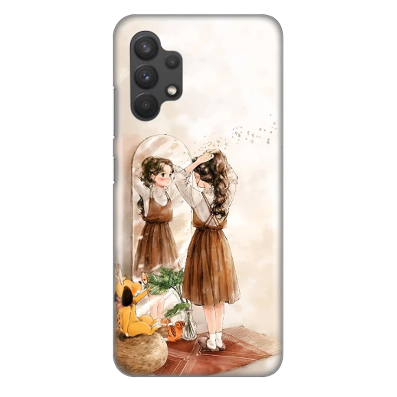 کاور طرح دختر و آینه کد DIMO-019 مناسب برای گوشی موبایل سامسونگ Galaxy M32 5G / Galaxy A32 5G