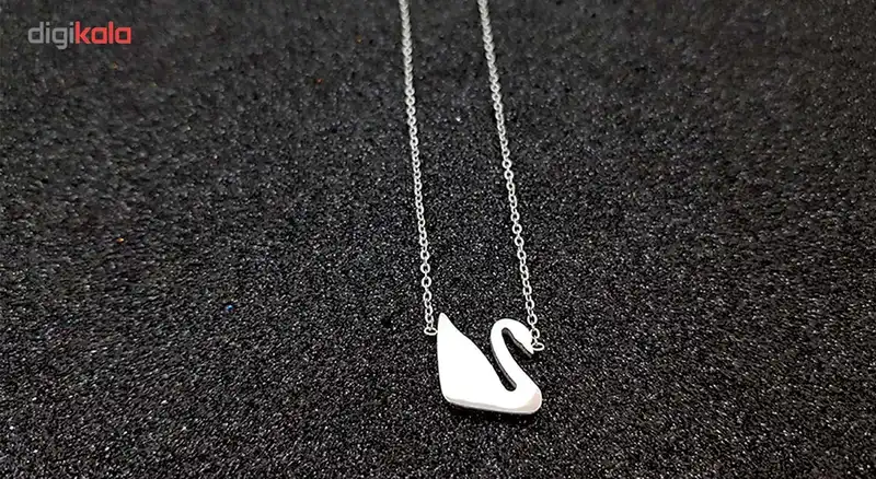 گردنبند نقره ترمه مدل قو