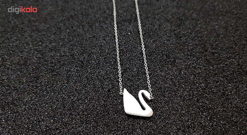 گردنبند نقره ترمه مدل قو