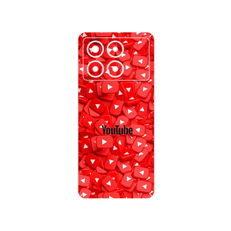برچسب پوششی ماهوت مدل Youtube مناسب برای گوشی موبایل شیائومی Poco X6 Pro