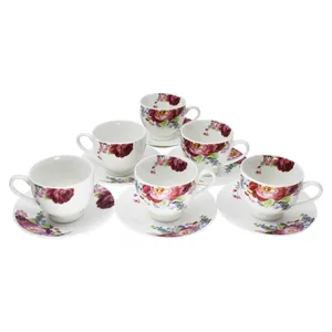 سرویس قهوه خوری 12 پارچه طرح Roses مدل 04