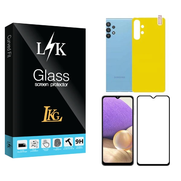محافظ صفحه نمایش ال کا جی مدل LK  مناسب برای گوشی موبایل سامسونگ Galaxy A32  به همراه محافظ پشت گوشی