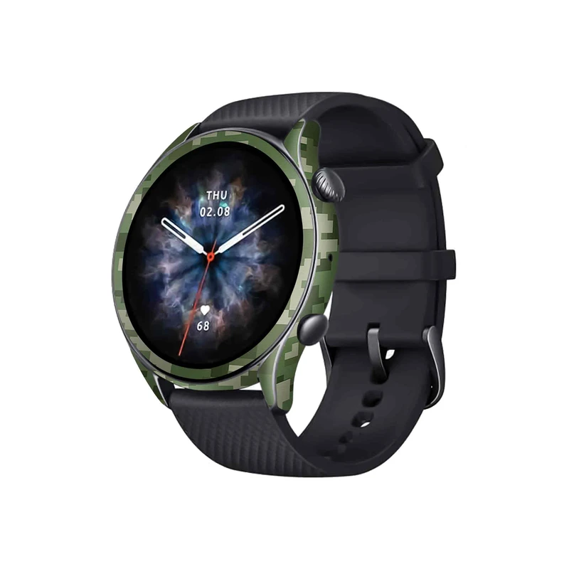 برچسب ماهوت طرح Army_Green_Pixel مناسب برای ساعت هوشمند شیائومی Amazfit GTR 3 Pro