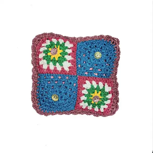 کوسن بافتنی مدل موتیف بسته 2 عددی