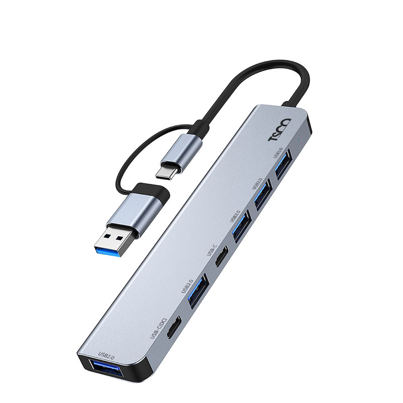 هاب USB هفت پورت تسکو تایپ سی مدل THU 1148