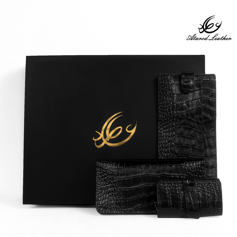 ست هدیه چرم عطارد مدل چرم طبیعی کد A61