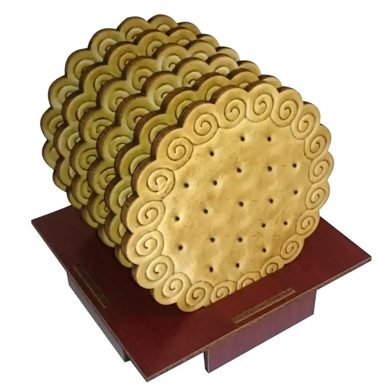 زیرلیوانی ژیوار طرح بیسکوییت گرد بسته 6 عددی