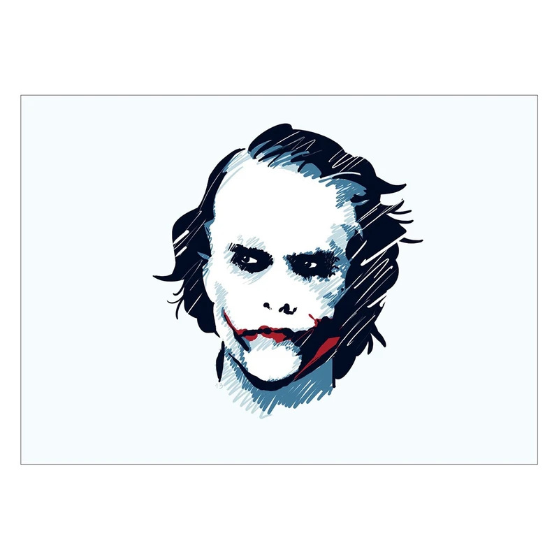 تابلو شاسی ونسونی طرح Joker scratchy Painting سایز 30 × 40