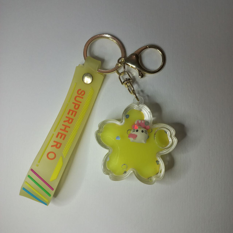 جاکلیدی دخترانه مدل فانتزی آکواریومی طرح گل کد 02