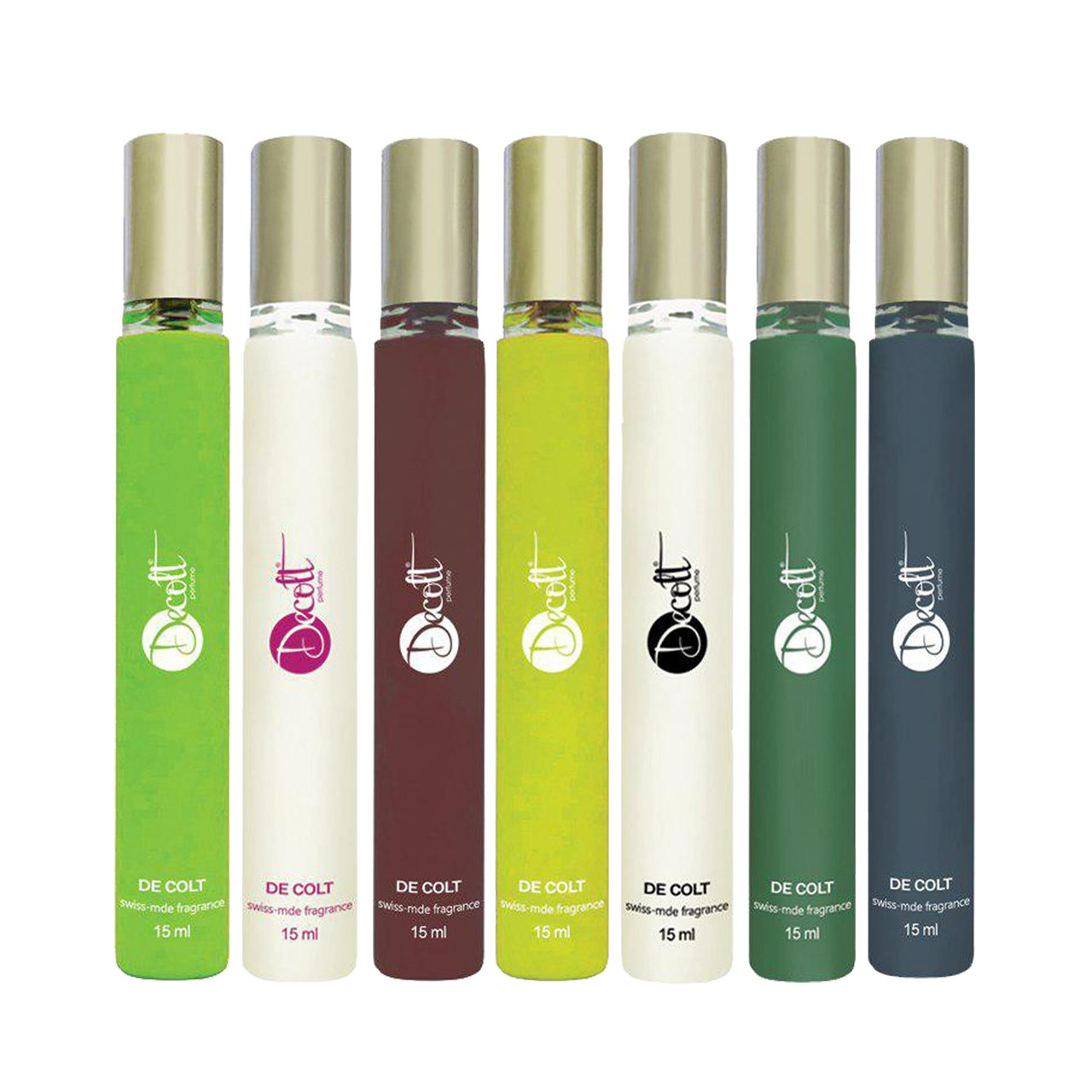 عطر جیبی دکلت مدل 10 حجم 15 میلی لیتر مجموعه 7 عددی