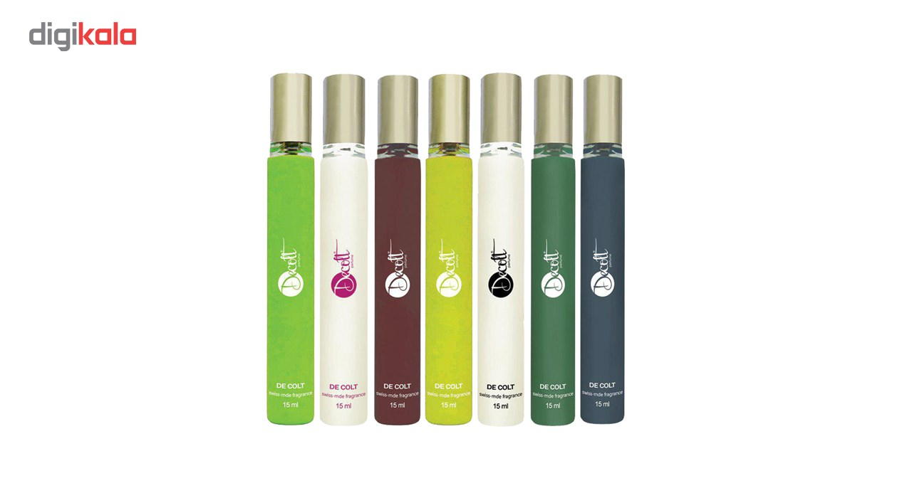 عطر جیبی دکلت مدل 10 حجم 15 میلی لیتر مجموعه 7 عددی