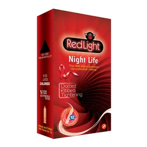 کاندوم ردلایت مدل Night Life بسته 12 عددی