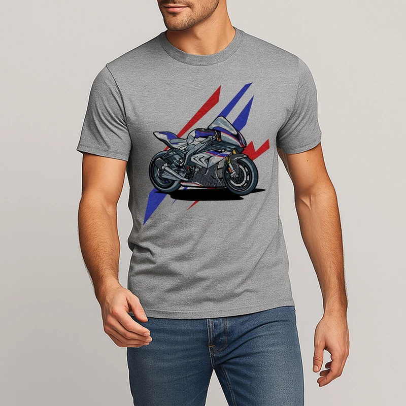 تی شرت آستین کوتاه مردانه مدل موتور A158