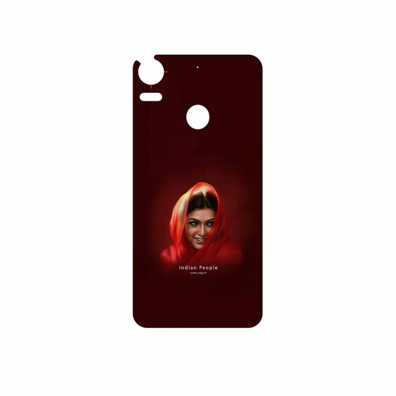 برچسب پوششی ماهوت مدل Portrait of an Indian Woman مناسب برای گوشی موبایل اچ تی سی Desire 10 Pro