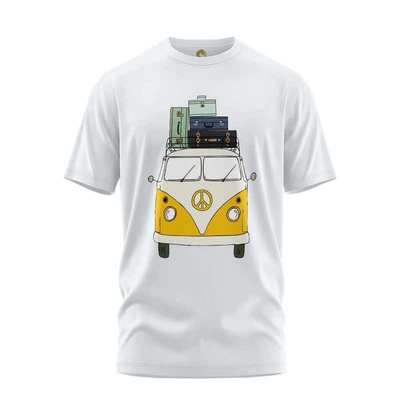 تی شرت آستین کوتاه مردانه هومرو مدل TW180 طرح مینیمال سفر