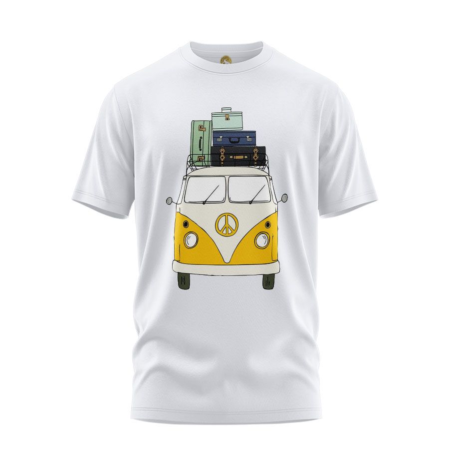 تی شرت آستین کوتاه زنانه هومرو مدل TW180 طرح مینیمال سفر -  - 1