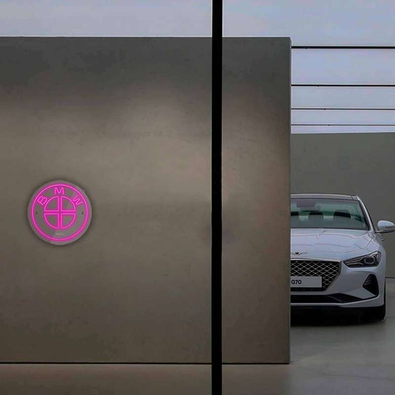 چراغ دیواری نئون دیزاین طرح Bmw_PN
