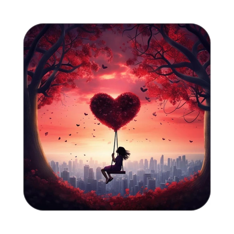 زیر لیوانی کاکتی مدل عاشقانه کد mp13866